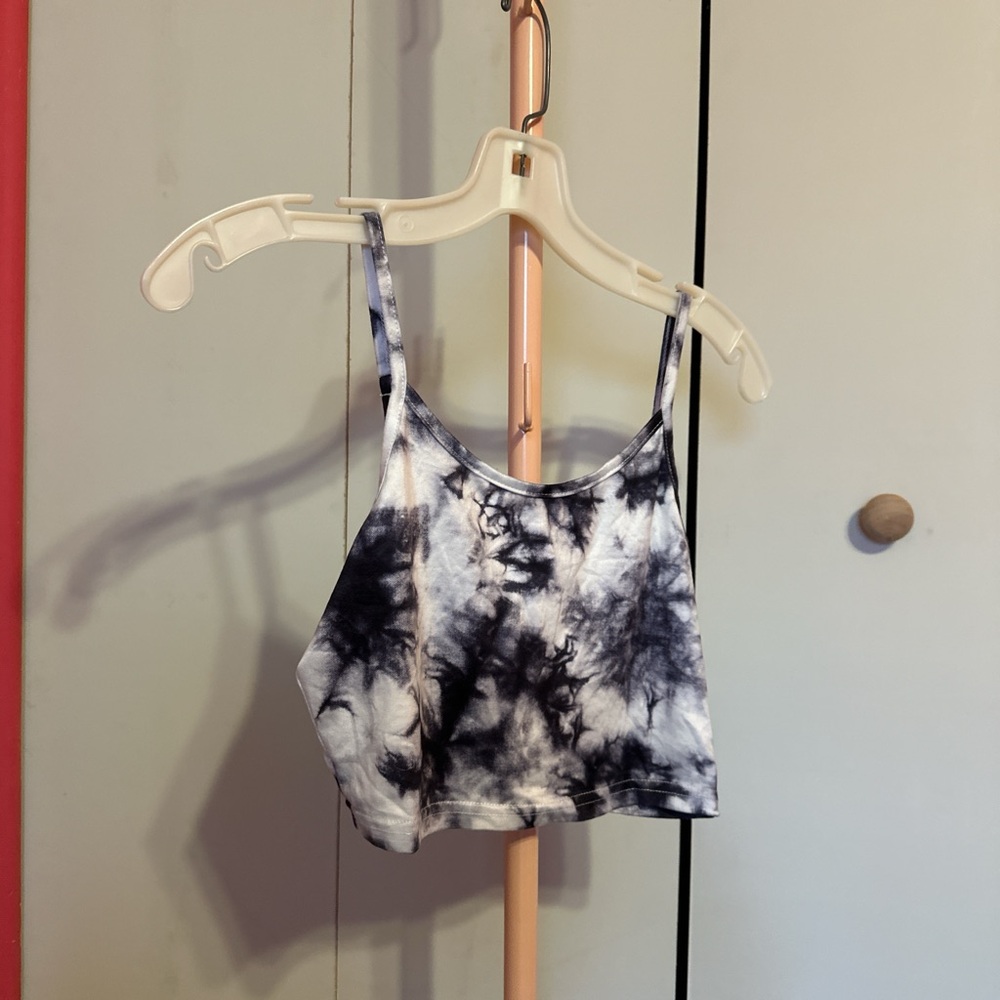 Tie-Dye Spaghetti Strap Crop Top